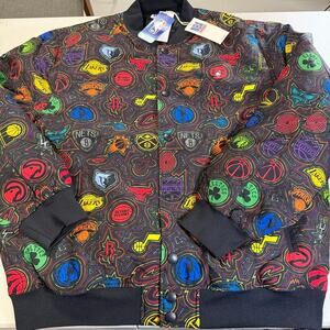 NBA All Teams Staple Button Up Jacket XL NWT
